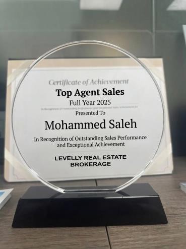 Top Agent Sales Full Year 2025 trophy awarded to Mohammed Saleh